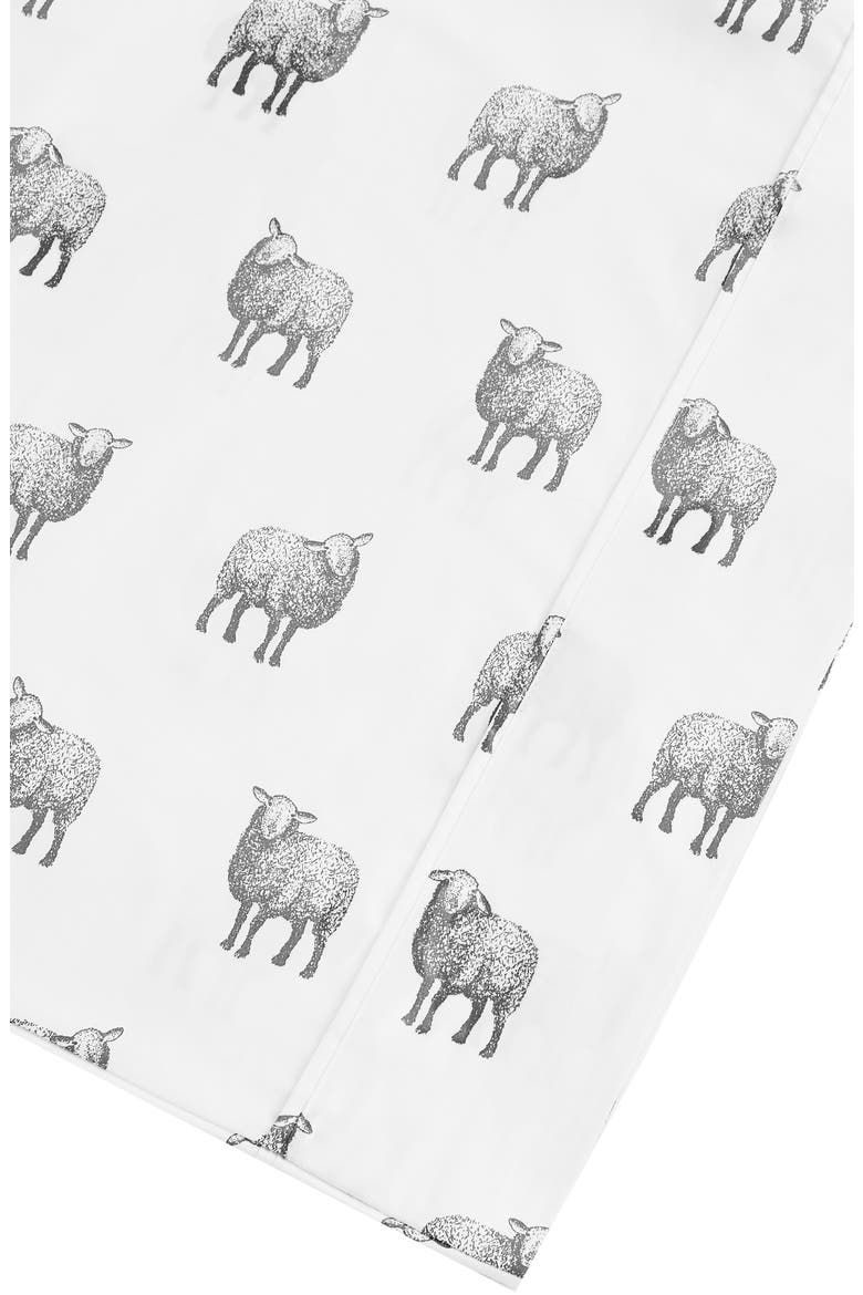 Sheep Print 400 Thread Count Cotton Sheet Set, Alternate, color, GREY
