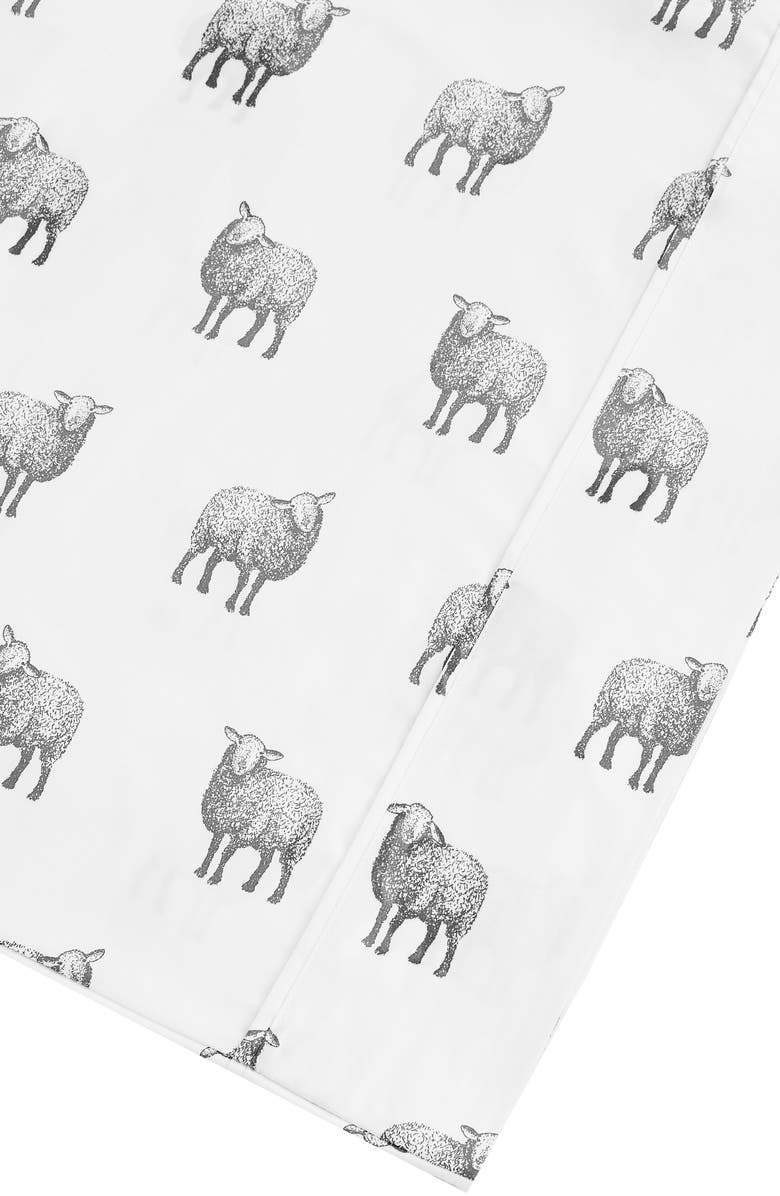 MELANGE HOME Elephant Print 400 Thread Count Cotton Sheet Set, Alternate, color, Grey