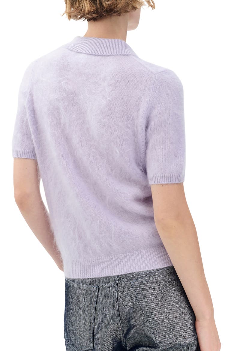 Jada Brushed Cashmere Polo Sweater, Alternate, color, LVNDR