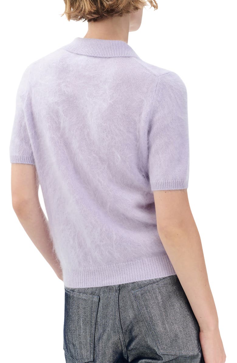 rag & bone Jada Brushed Cashmere Polo Sweater, Alternate, color, Lavender