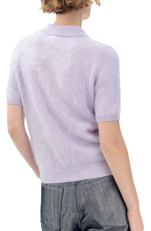 Rag & Bone Jada Brushed Cashmere Polo Sweater In Purple