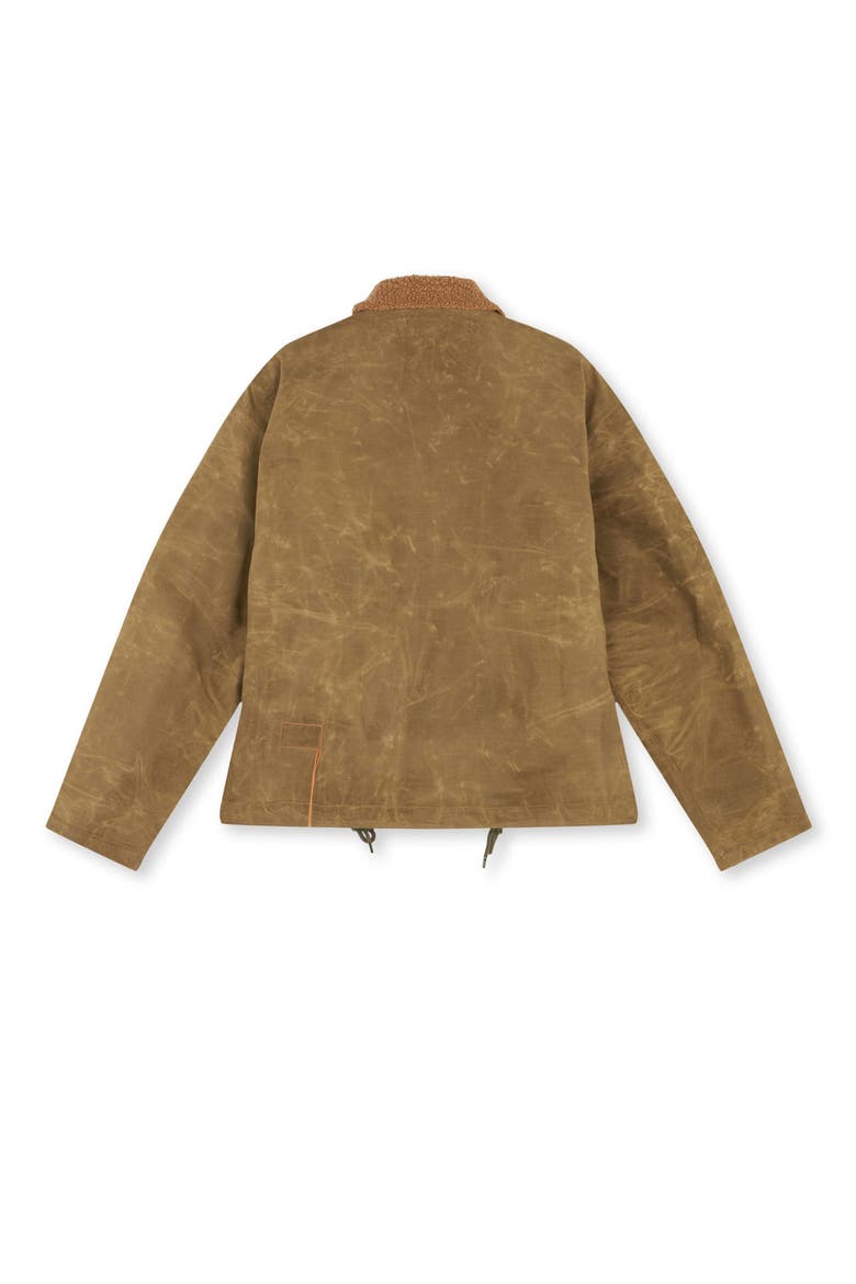 Olive Waxed Cotton Deck Jacket, Alternate, color, Olive Green