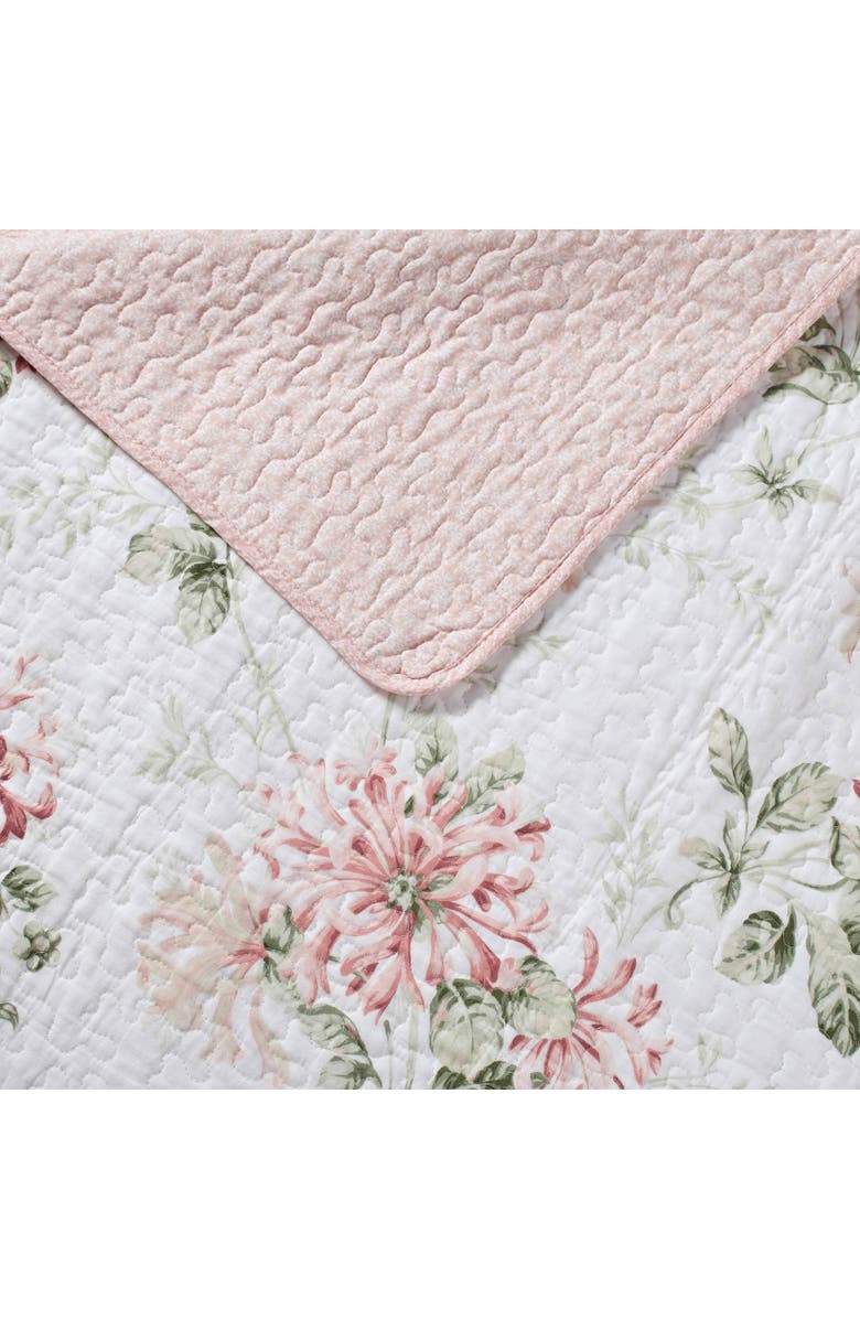 Laura Ashley Honeysuckle Twin Quilt & Sham Set, Alternate, color, Blush