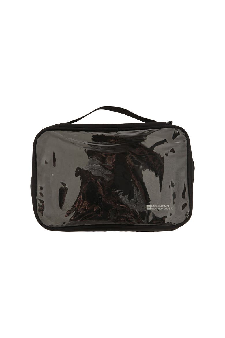 Clear Travel Toiletry Bag Set, Alternate, color, Black
