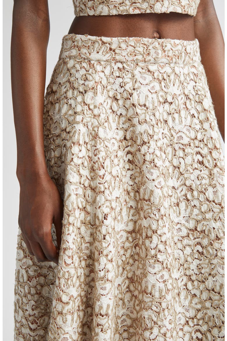 Soutache Lace Circle Skirt, Alternate, color, HEMP/ ECRU