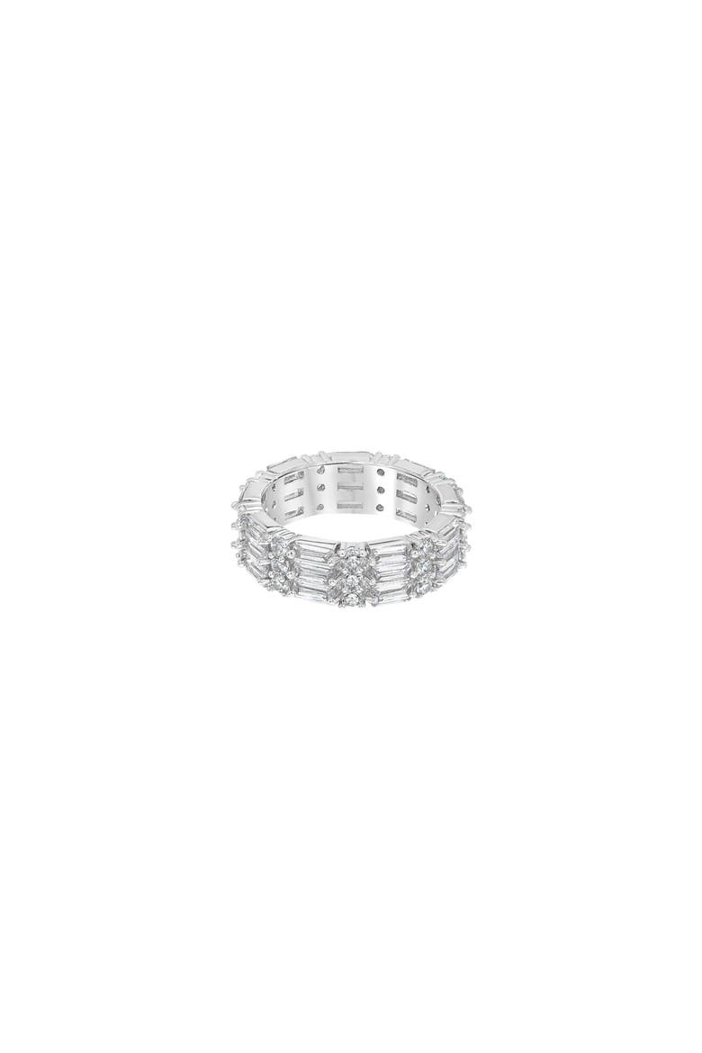 Janette Textured Ring Trendy Statement Band, Alternate, color, Silver