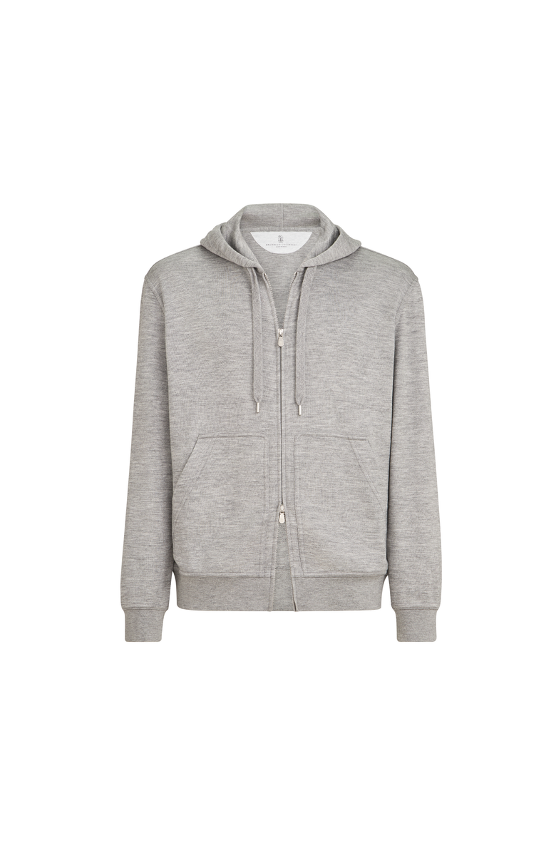 Brunello Cucinelli French terry sweatshirt, Main, color, Grey