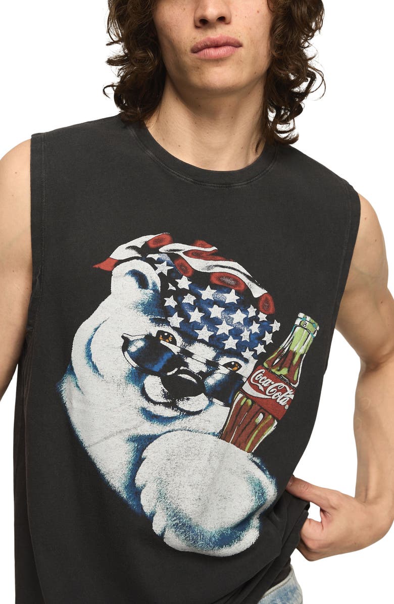 Lucky Brand Coca-Cola<sup>®</sup> Polar Bear Cotton Graphic Muscle Tank, Alternate, color, 