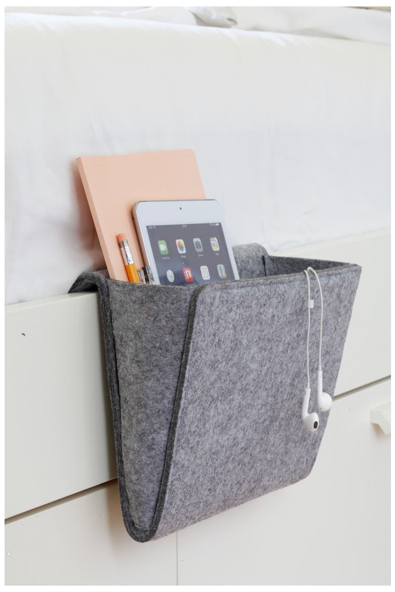 Felt Bedside Caddy, Alternate, color, GREY