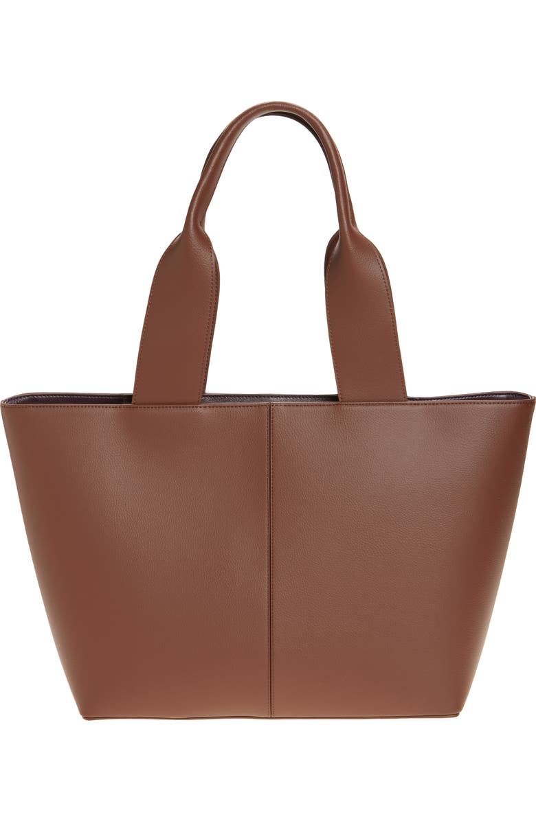 Freja New York Lafayette Faux Leather Tote, Main, color, Pecan