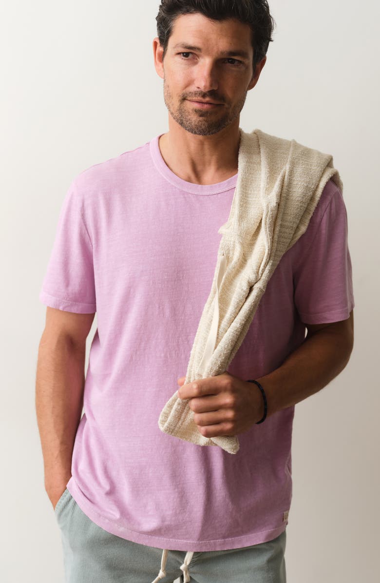 Marine Layer Relaxed Hemp Cotton T-Shirt, Alternate, color, Pastel Lavender