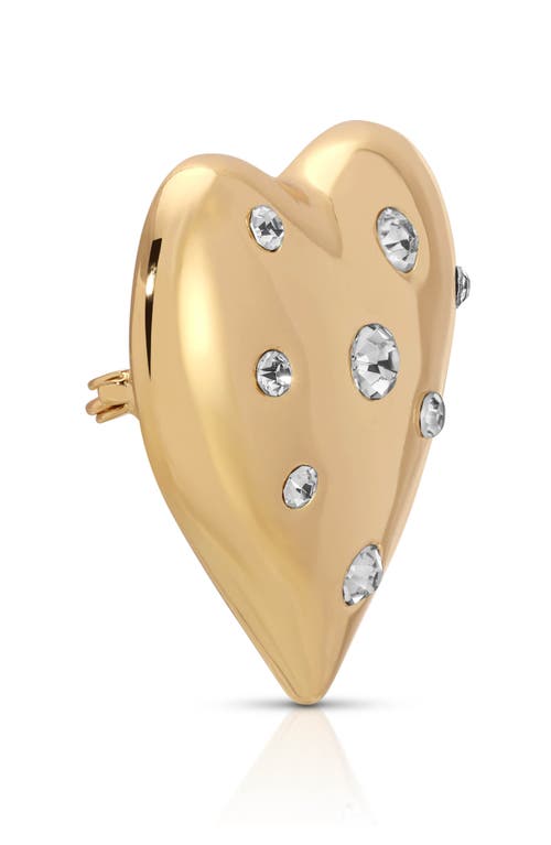 Ettika Crystal Stud Heart Stud Earrings In Gold