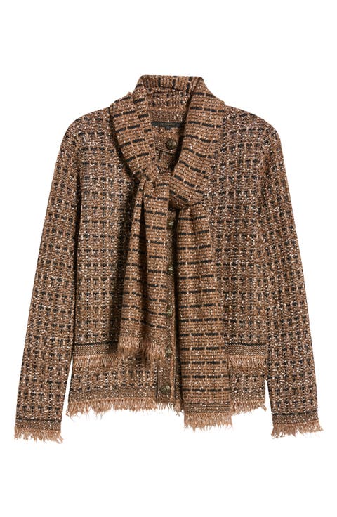 Fay Scarf Detail Cardigan