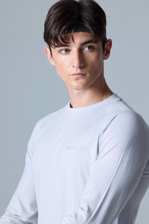 Cozy Zero Tech Merino Classic Fit Long Sleeve Top In Glacier Gray