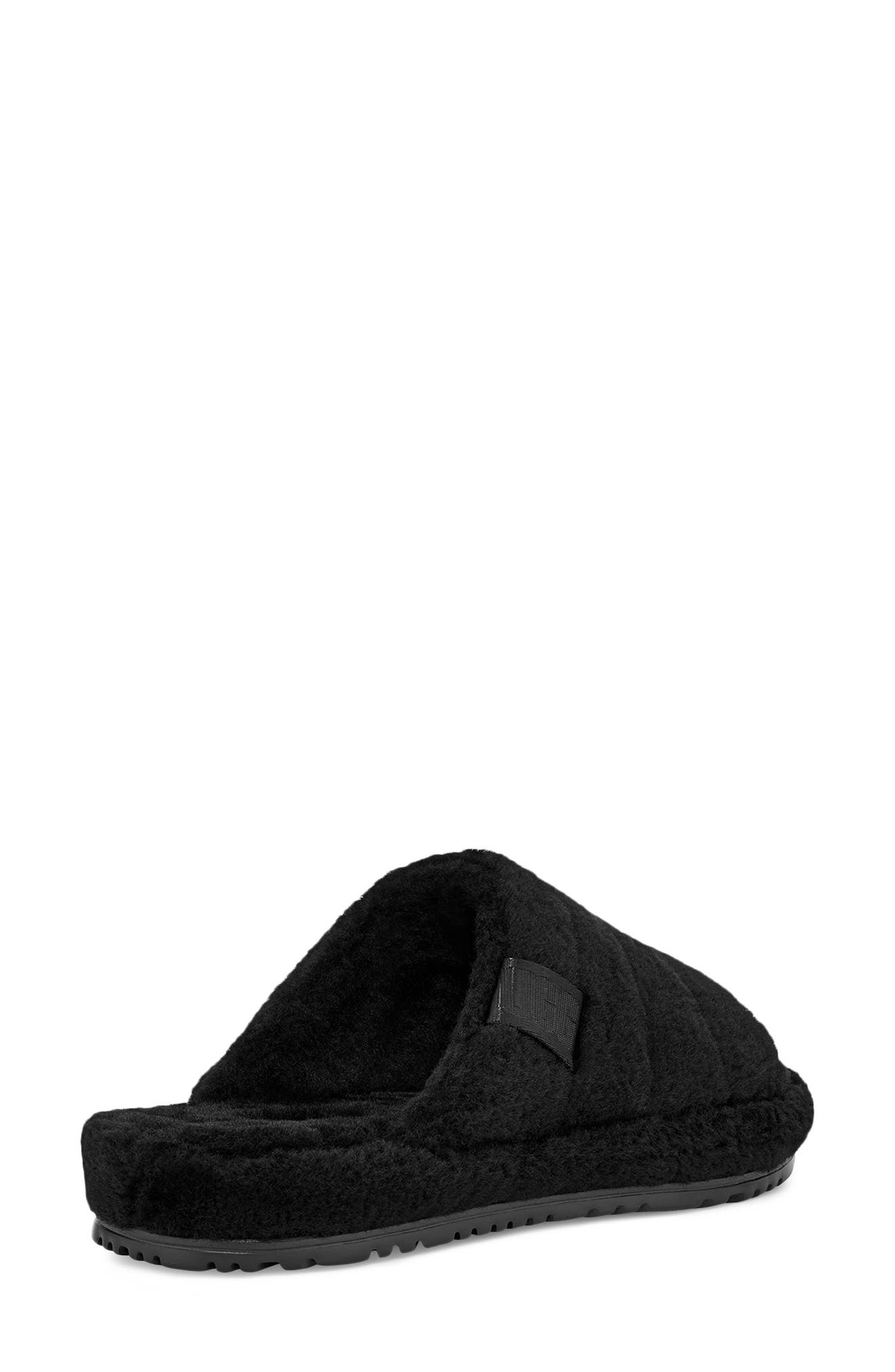Fluff You Slipper, Alternate, color, BLACK