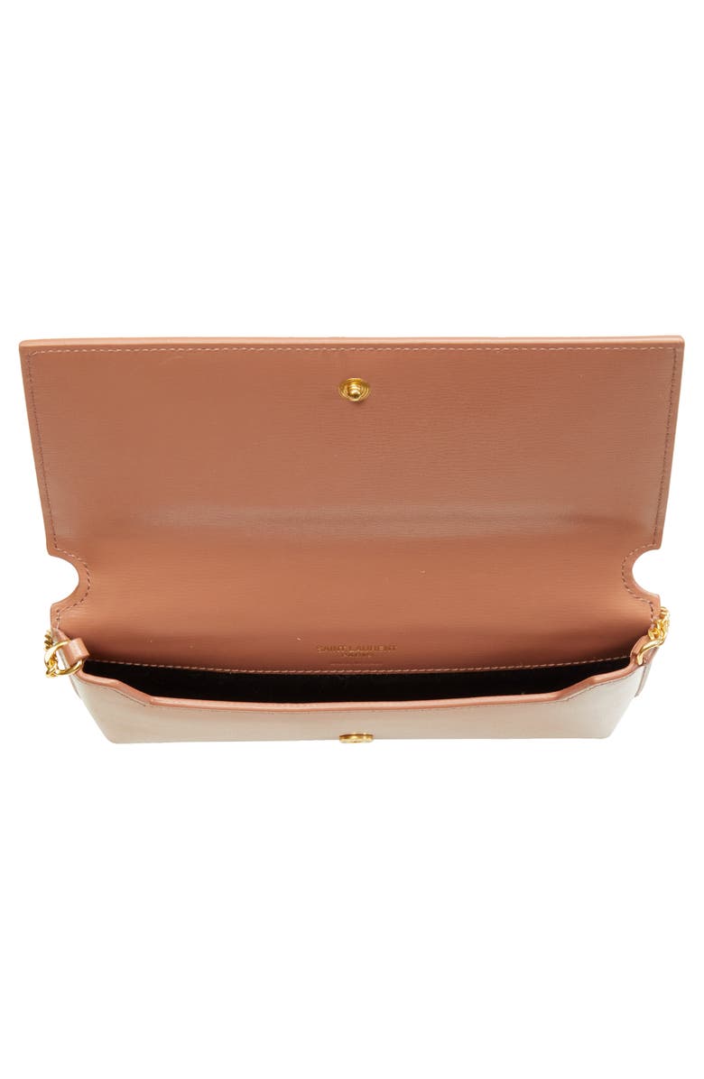 Saint Laurent Cassandre Patent Leather Crossbody Phone Holder, Alternate, color, Barely Pink