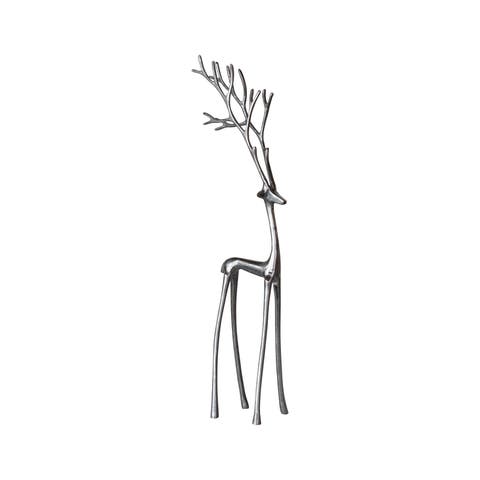 Tall Cast Aluminum Reindeer, gunmetal finish