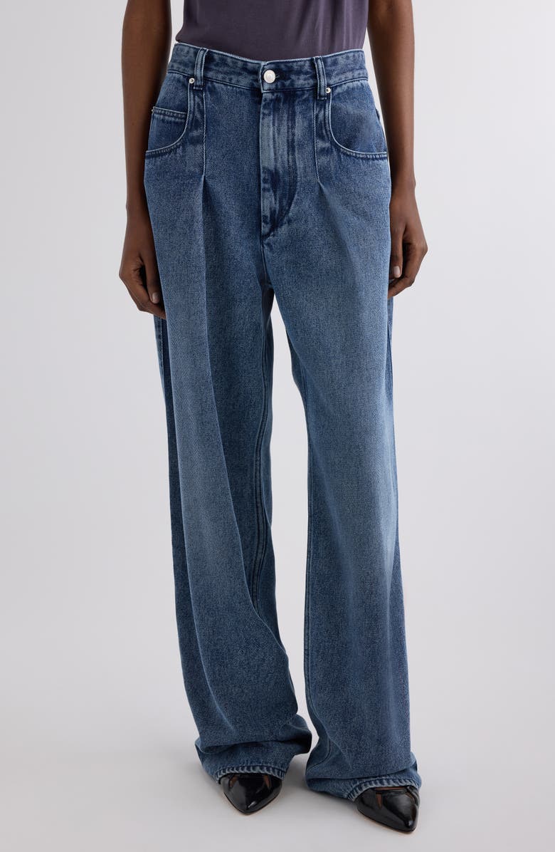 Isabel Marant Rodayna Wide Leg Jeans, Main, color, Light Blue
