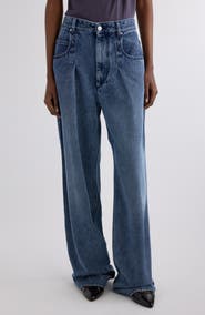 デニム・ジーパン ISABEL MARANT RODAYNA JEANS IN DENIM Isabel Marant Rodayna Wide Leg Fluid Denim Pants | Neiman Marcus