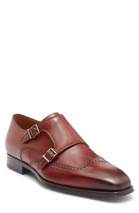 Helios Wing Double Monk Strap Shoe (Men)