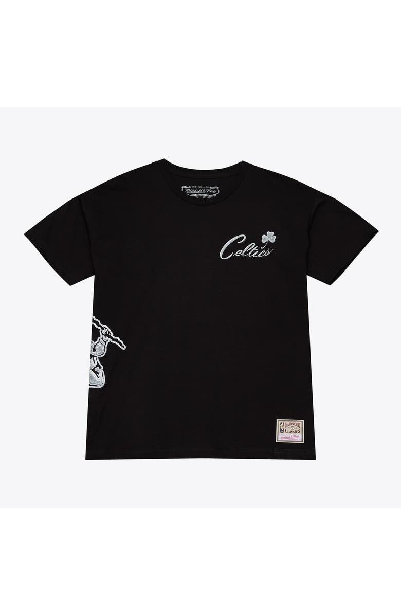 Mitchell & Ness Men's Mitchell & Ness Black Boston Celtics Chrome Heritage T-Shirt, Main, color, Black