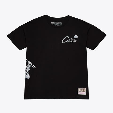 Men's Mitchell & Ness Black Boston Celtics Chrome Heritage T-Shirt