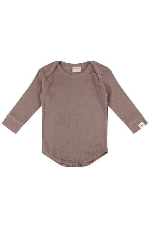 Turtledove London Kids Organic Cotton Rib Onsie In Purple