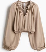 H&M Balloon-sleeved Blouse