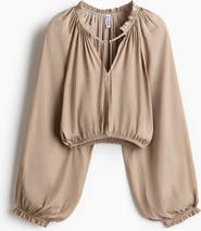 H&M Balloon-sleeved Blouse