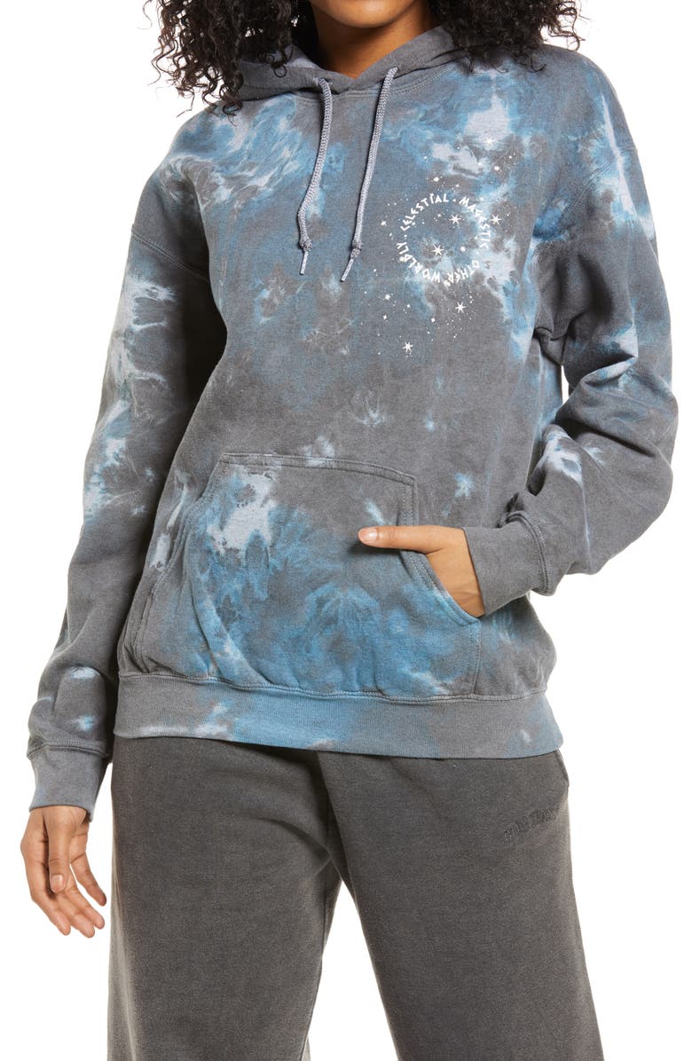 BDG Urban Outfitters Women's Celestial Tie Dye Hoodie, Main, color, 