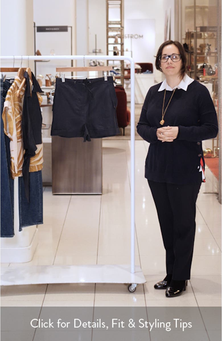 Cara Linen Drawstring Shorts, sales video thumbnail