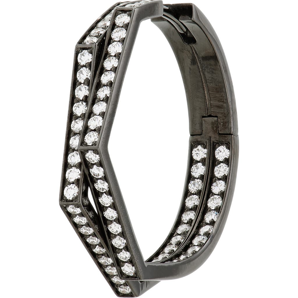 Repossi Antifer 2-row Diamond Pavé Huggie Hoop Earring In Multi