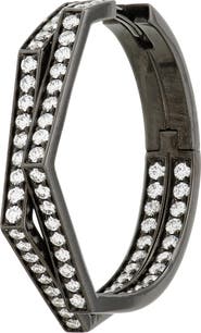 REPOSSI Antifer 2-Row Diamond Pavé Huggie Hoop Earring