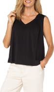 Liverpool Los Angeles Shirred Sleeveless Knit Top
