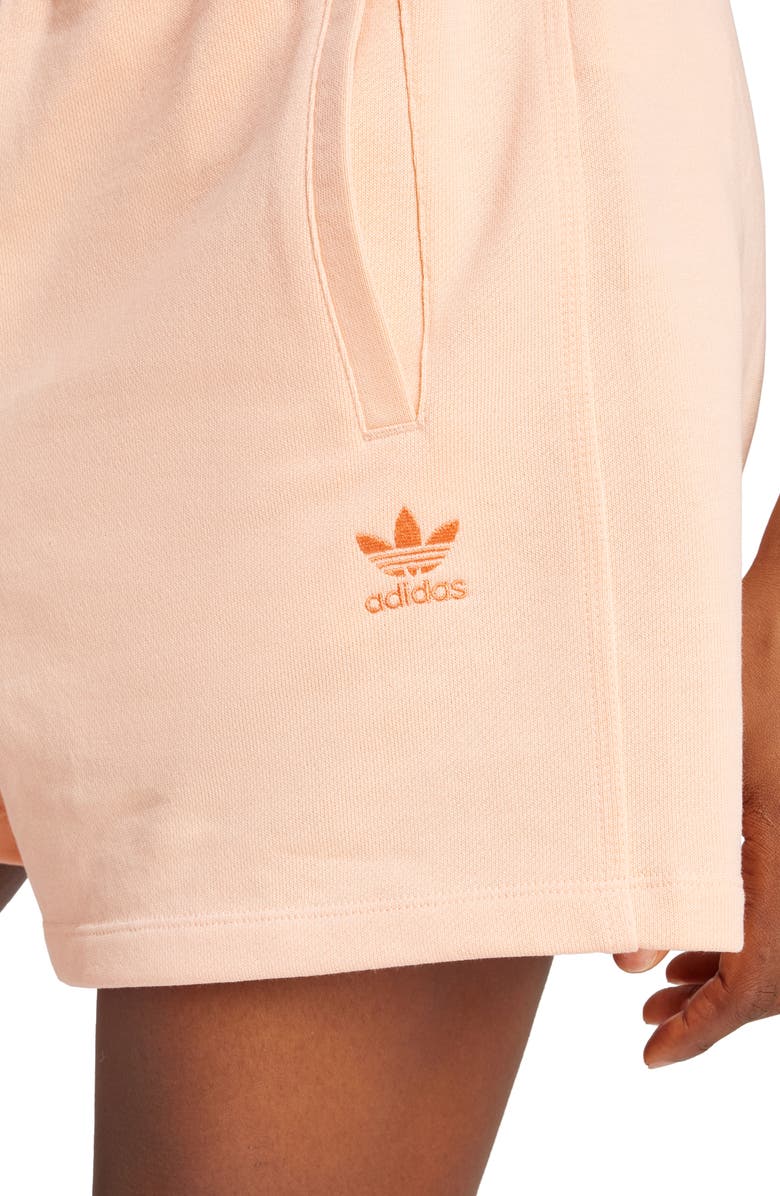 adidas Originals Essentials Trefoil Logo Shorts, Alternate, color, Glow Pink