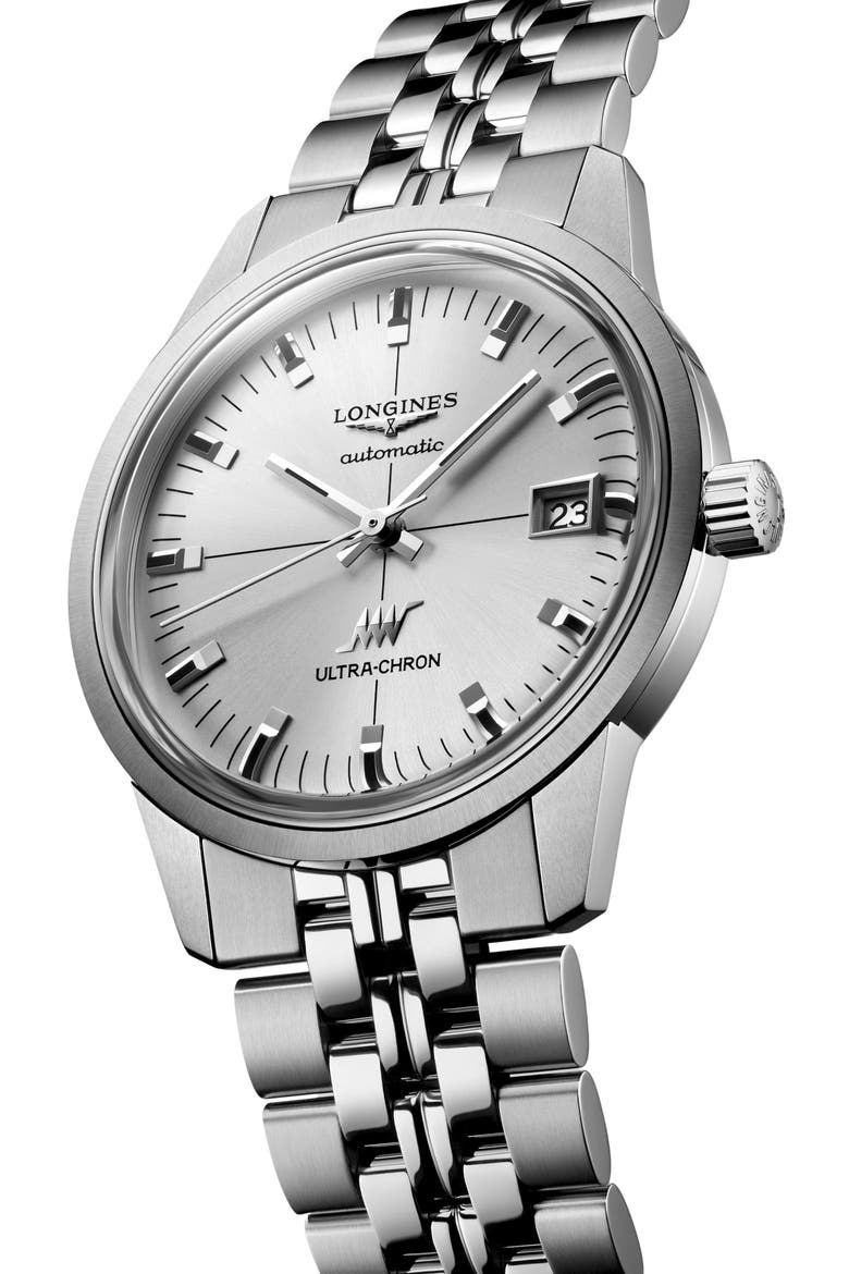 Ultra-Chron Automatic Bracelet Watch, 37mm, Alternate, color, SILVER