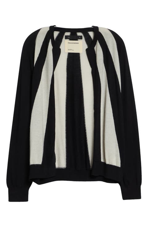 Sunray Stripe Cashmere Bomber Cardigan