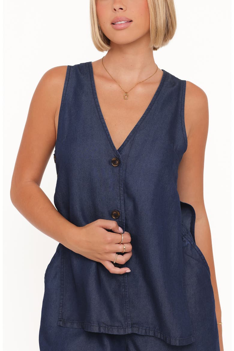 Miller Vest & Shorts Set, Alternate, color, CHAMBRAY
