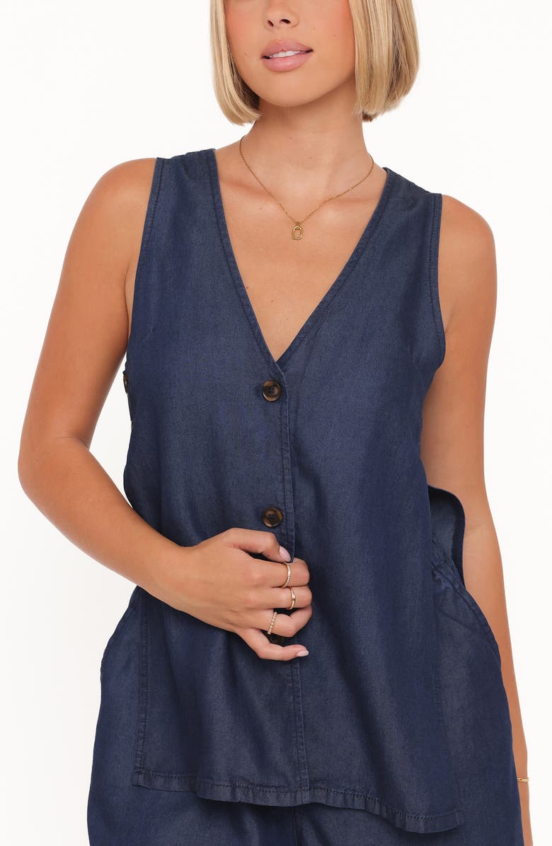 Petal & Pup Miller Vest & Shorts Set, Alternate, color, Chambray