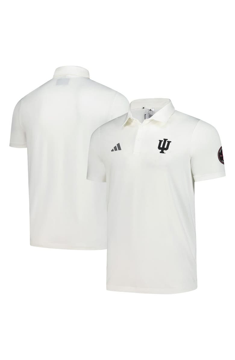 adidas Men's adidas White Indiana Hoosiers Wear Pink Breast Cancer Awareness Polo, Alternate, color, White