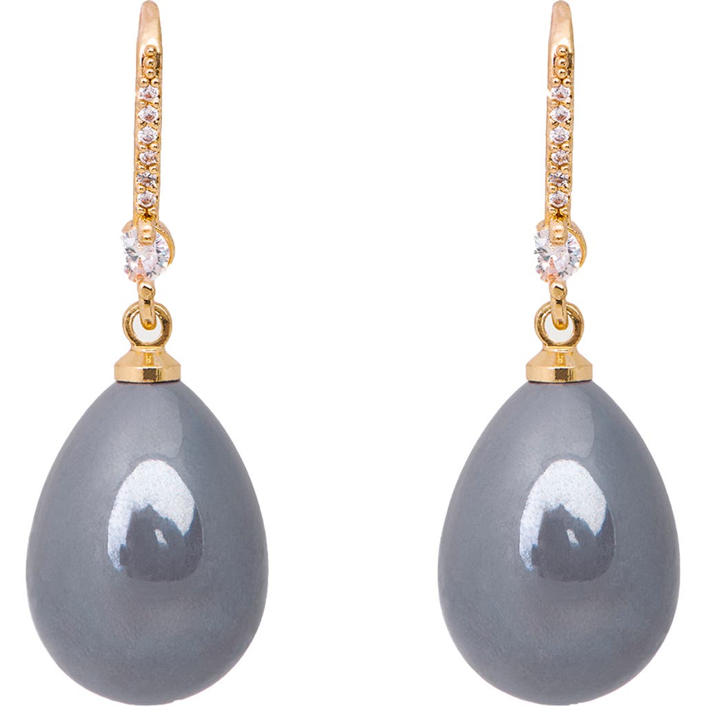 Saachi Faux Pearl Crystal Dangle Earrings In Blue