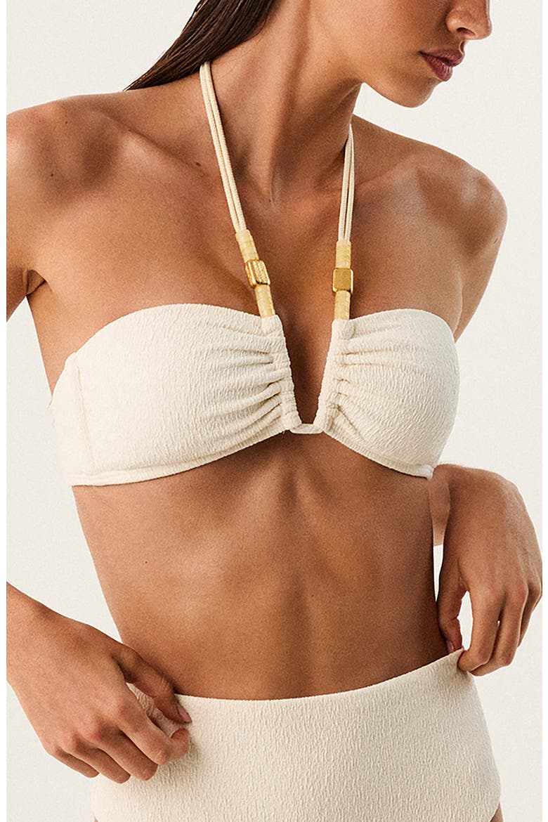 Harper Carol Halter Bikini Top, Main, color, WHITE