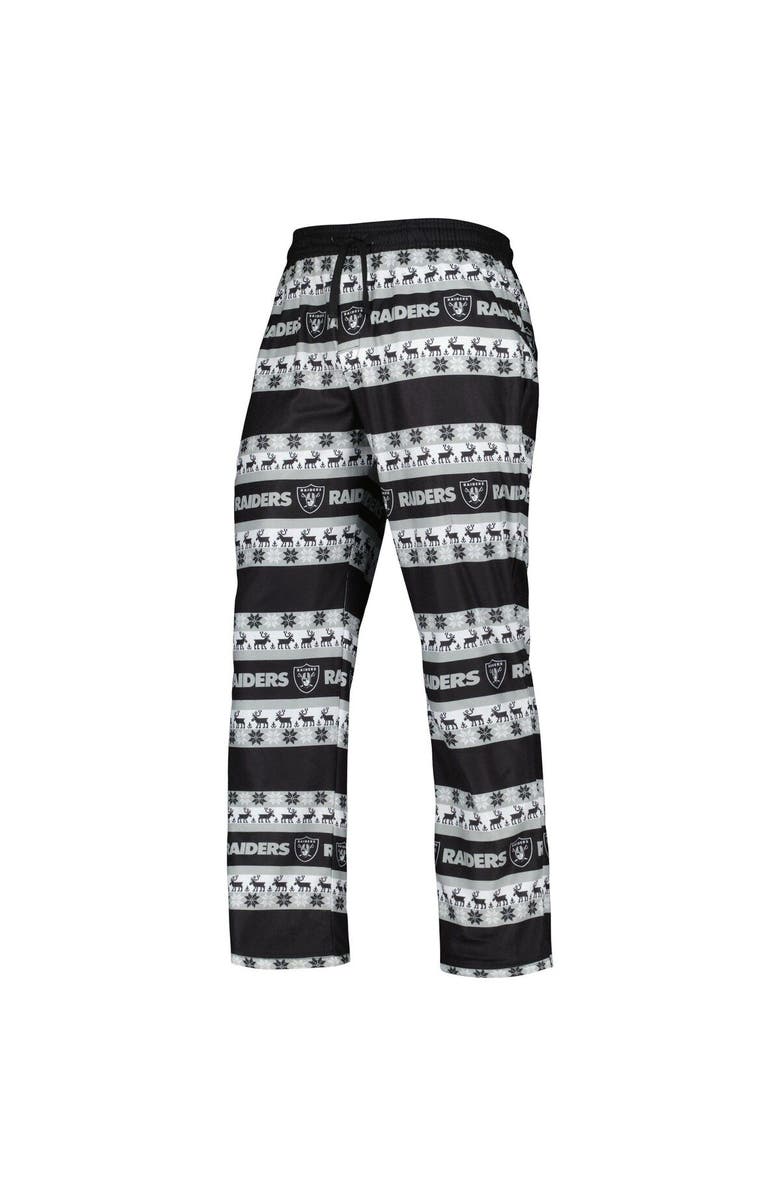 FOCO Men's FOCO Black Las Vegas Raiders Team Ugly Pajama Set, Alternate, color, 