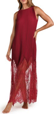 L'AGENCE Adalynn Lace Trim Cover-Up Maxi Dress