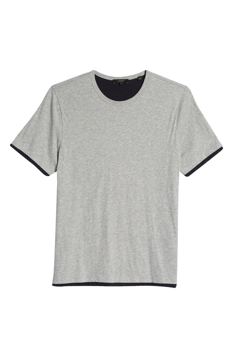 Vince Slim Fit Double Layer Crewneck T-Shirt, Alternate, color,