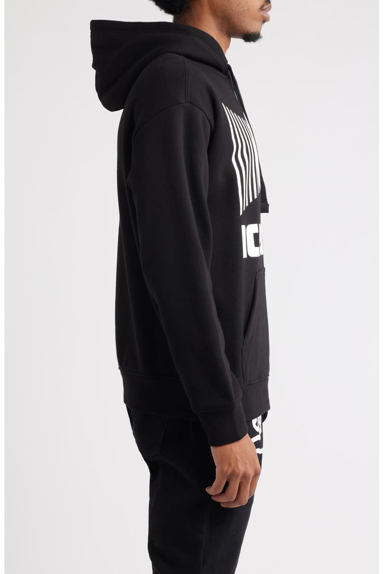 Coneman Cotton Graphic Hoodie, Alternate, color, BLACK