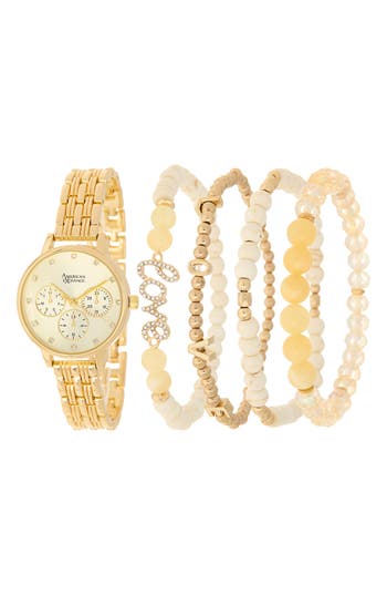 American Exchange Bracelet Strap Watch, 31mm In Gold