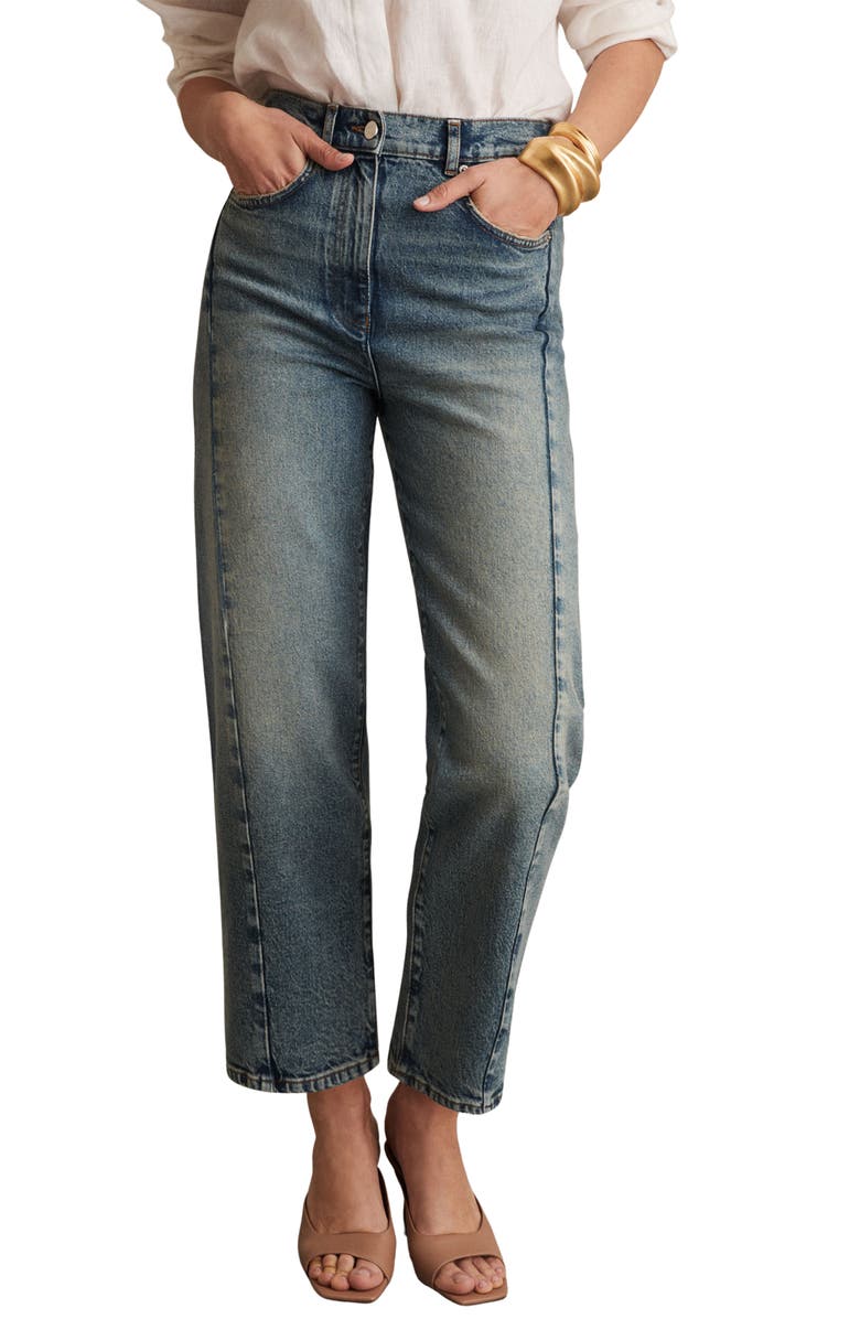 Reiss Molly Straight Leg Jeans, Main, color, Mid Blue