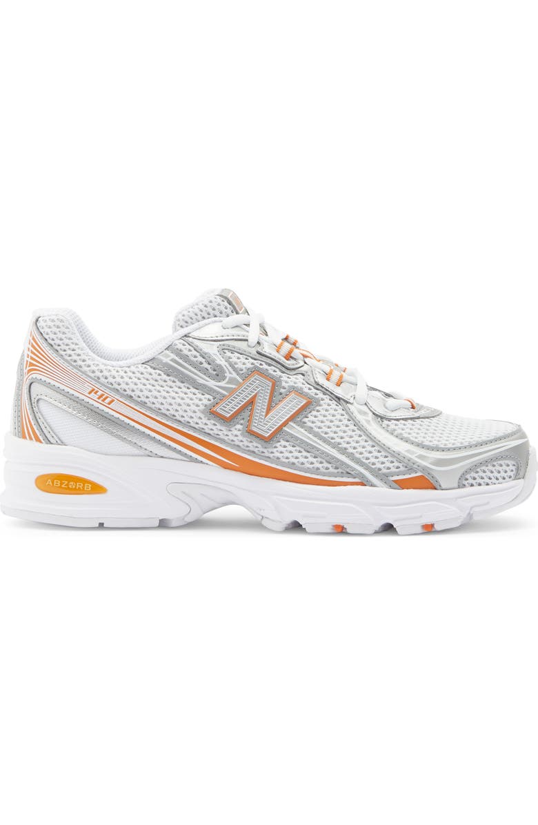 New Balance Gender Inclusive 740 Sneaker, Alternate, color, White/ Classic Orange