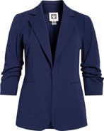 Anne Klein Ruched Sleeve Blazer